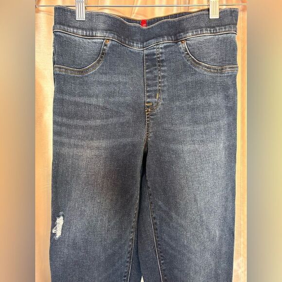 Spanx Distressed Ankle Skinny Jeans EUC Size M - Picture 5 of 8